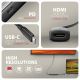 2. Axagon RVC-HI8KPD, USB-C -> HDMI 2.1 redukce / adaptér, 8K/60Hz, 4K/144Hz, HDR10+, PD100W 0,16 m USB Type-C HDMI + USB Type-C