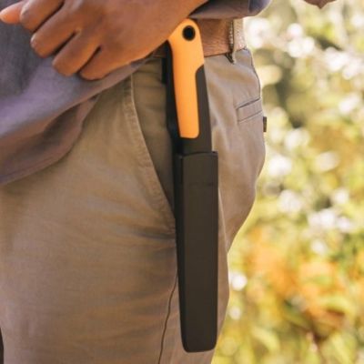 7. Fiskars 1062830 nożyk Czarny, Żółty Stałe ostrze noża