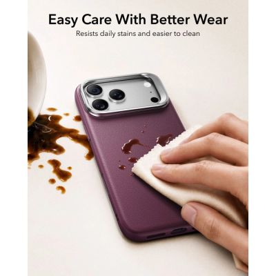 5. Etui ESR Atelier Kickstand MagSafe na iPhone 18 Pro / 17 Pro - burgundowe