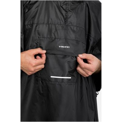4. Poncho przeciwdeszczowe VIKING Vesper Backpack, czarne