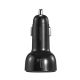 2. Joyroom ładowarka samochodowa 70W z 3 portami: USB, 2 x USB C czarna (JR-CL26)