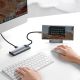 19. Baseus Metal Gleam Series multifunkcjonalny HUB USB 7w1 Typ C HDMI czytnik kart TF PD szary (WKWG020113)