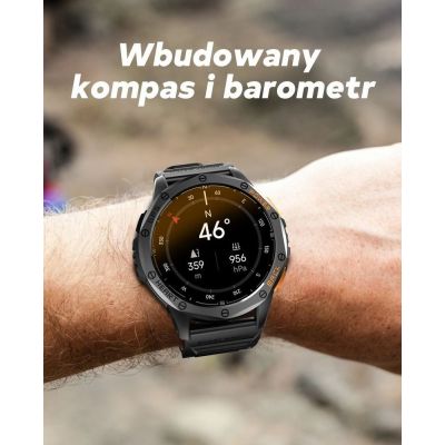 22. Smartwatch Męski GRAVITY GPS GT24-1 Czarny Pasek Silikonowy + Granatowy Pasek Silikonowy