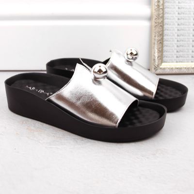 11. Sandały damskie zabudowane ażurowe beżowe Sabatina