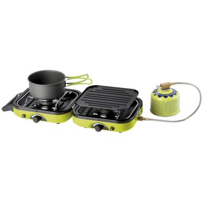 2. Kuchenka turystyczna na kemping podwójna DUAL COMPACT + GRILL
