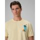 4. T-shirt regular z nadrukiem męski 4F 4FRSS26TTSHM4301-73S