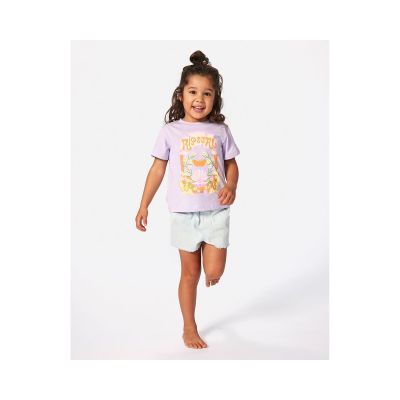 3. Koszulka RIP CURL Rainbow Tropics Art Tee-Girl fioletowy