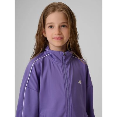 4. Bluza sportowa loose bez kaptura dziewczęca 4F 4FJRSS26TSWSF3057-51S