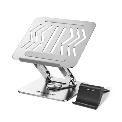 Podstawka pod laptopa, tablet Wozinsky WRS-CPY84SS aluminiowa + Gratis! podstawka do smartfona - srebrna
