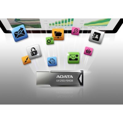 5. Pendrive ADATA UV250 AUV250-32G-RBK (32GB; USB 2.0; kolor srebrny)
