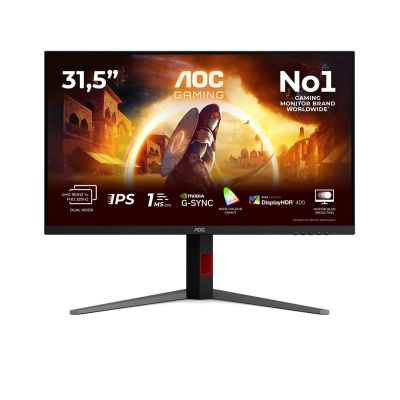 17. AOC G4 U32G4U monitor komputerowy 80 cm (31.5") 3840 x 2160 px 4K Ultra HD Czarny, Czerwony