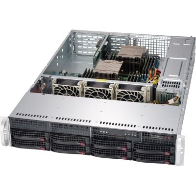 2. Supermicro CSE-825TQC-R802WB Black 2U SC825TQC SAS3 WIO Chassis w/ Red. 800W PWS