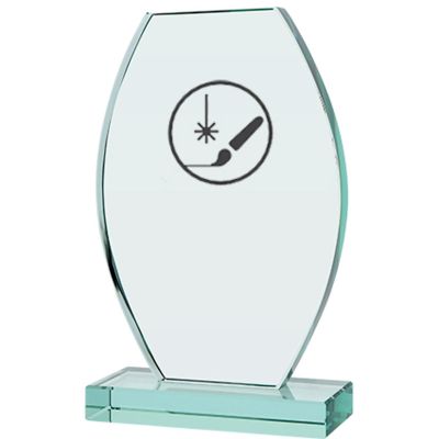 3. Trofeum szklane grawerowane z etui + wypełnienie farbą