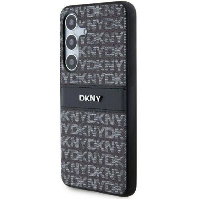 8. Etui DKNY Leather Mono Stripe & Metal Logo na Samsung Galaxy S24 - czarne