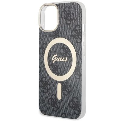 5. Etui Guess 4G MagSafe na iPhone 14 - czarne