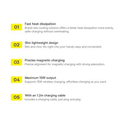 25. Baseus Simple Mini3 ładowarka magnetyczna MagSafe Qi 15W fioletowa