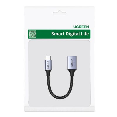5. Ugreen kabel adapter przejściówka OTG USB-C (męski) - USB-A (żeński) 5Gb/s 0.15m czarny (US378)