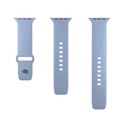 5. Pasek silikonowy Puro Icon do Apple Watch 42 / 44 / 45 / 49 mm - jasnoniebieski (2 szt.)
