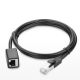 9. Kabel Ugreen NW112 11283 sieciowy Ethernet RJ45 (żeński) - RJ45 (męski) F/UTP Cat. 6 1 Gbps 5m - czarny