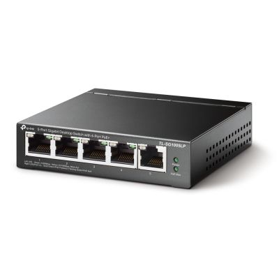 2. TP-Link TL-SG1005LP łącza sieciowe Nie zarządzany Gigabit Ethernet (10/100/1000) Obsługa PoE Czarny