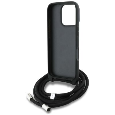 6. Etui Karl Lagerfeld Crossbody Grained Pattern & Logo do iPhone 16 Pro Max - szare
