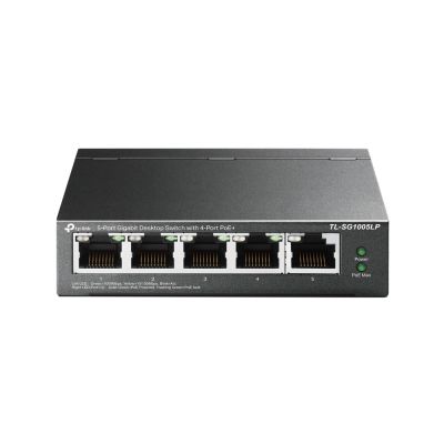 5. TP-Link TL-SG1005LP łącza sieciowe Nie zarządzany Gigabit Ethernet (10/100/1000) Obsługa PoE Czarny