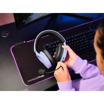 7. Słuchawki gamingowe Trust GXT 491P FAYZO WIRELESS Purple