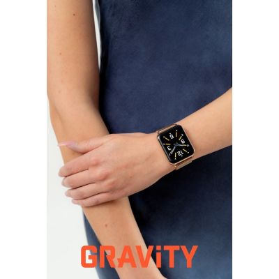 3. Smartwatch Gravity Różowe Złoto Bordowy 2 Paski GT17-6
