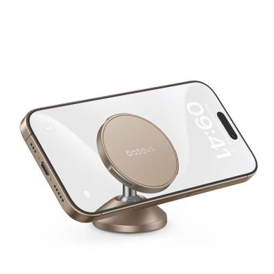 8. Uchwyt magnetyczny Baseus GoTrip DC1 kompatybilny z MagSafe na szybę/deskę rozdzielczą - złoty