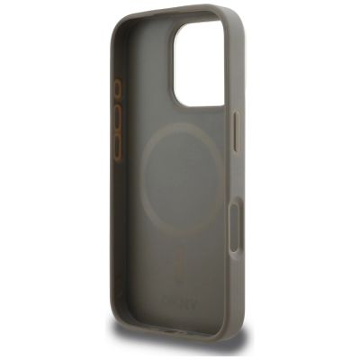 7. Etui DKNY Checkered Pattern Magsafe na iPhone 16 Pro Max - beżowe
