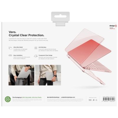 2. Etui UNIQ Vero na MacBook Neo - półprzezroczysto-różowe