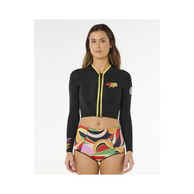 Kurtka damska RIP CURL G-Bomb 1.5 Ls Fz Crop Jkt czarna