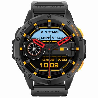 2. Smartwatch Męski GRAVITY GPS GT24-2 Czarny Pasek Silikonowy + Biały Pasek Silikonowy