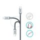 8. Kabel Choetech XCC-1002-GY USB-C - USB-C PD QC 100W 5A 480Mb/s 1,8m - szary