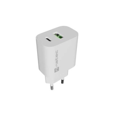 NATEC ŁADOWARKA SIECIOWA RIBERA 1X USB-A + 1X USB-
