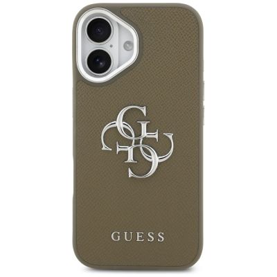 3. Etui Guess Grained Big 4G Classic Logo na iPhone 17 - brązowe
