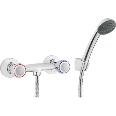 Bateria prysznicowa ścienna z zestawem prysznicowym BON 041D 5908212049709