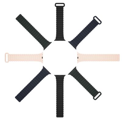 3. Pasek Dux Ducis Strap (Armor Version) do Apple Watch SE/9/8/7/6/5/4/3/2/1 (41/40/38mm) magnetyczny - czarno-pomarańczowy