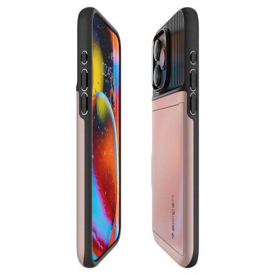 9. Etui Spigen Slim Armor CS na iPhone 15 Pro Max - różowe