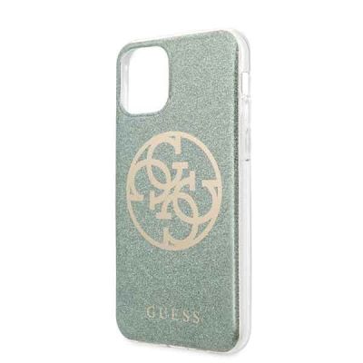 3. Guess GUHCN58PCUGLKA iPhone 11 Pro khaki hard case 4G Circle Glitter