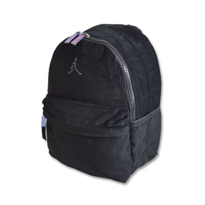 Plecak sportowy do szkoły Air Jordan Corduroy Girls Mini Backpack Black - 2A0860-023