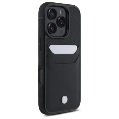 4. Etui BMW Sign Leather Cardslot na iPhone 16 Pro Max - czarne