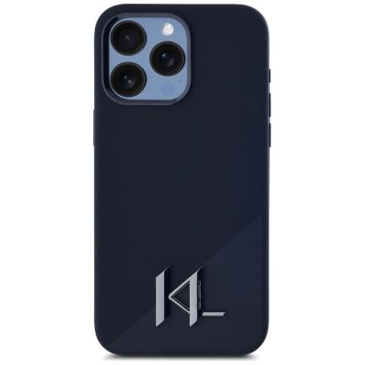 3. Etui Karl Lagerfeld Silicone Shadow Metal Initial MagSafe do iPhone 15 Pro czarny