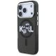 2. Etui Karl Lagerfeld IML Glitter Karl & Choupette Sketch Logo MagSafe na iPhone 17 Pro - czarne