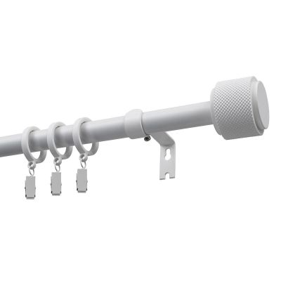 KARNISZ ROZSUWANY POJEDYNCZY FI 19 MM OMEGA BIAŁY 200-300 CM Z KÓŁKAMI KOWALSKI
