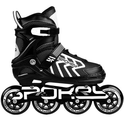 9. Łyżworolki Spokey Khan Bk/Wh Jr 927032-927033