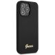 4. Etui Guess Silicone Script Gold Logo na iPhone 13 Pro Max - czarne