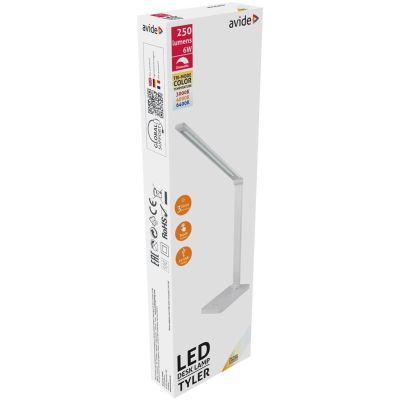 3. Avide ABLDL-6W-TYL-W lampa stołowa LED G Biały