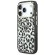 2. Etui Guess IML Leopard Glitter Triangle Logo MagSafe na iPhone 17 Pro / 18 Pro - czarne