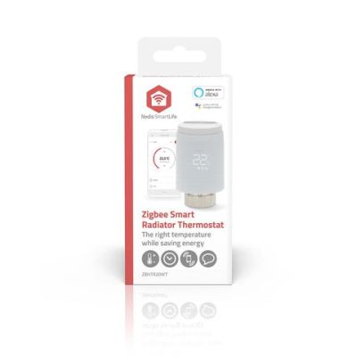 8. Inteligentny termostat grzejnikowy ZigBee Nedis SmartLife ZBHTR20WT